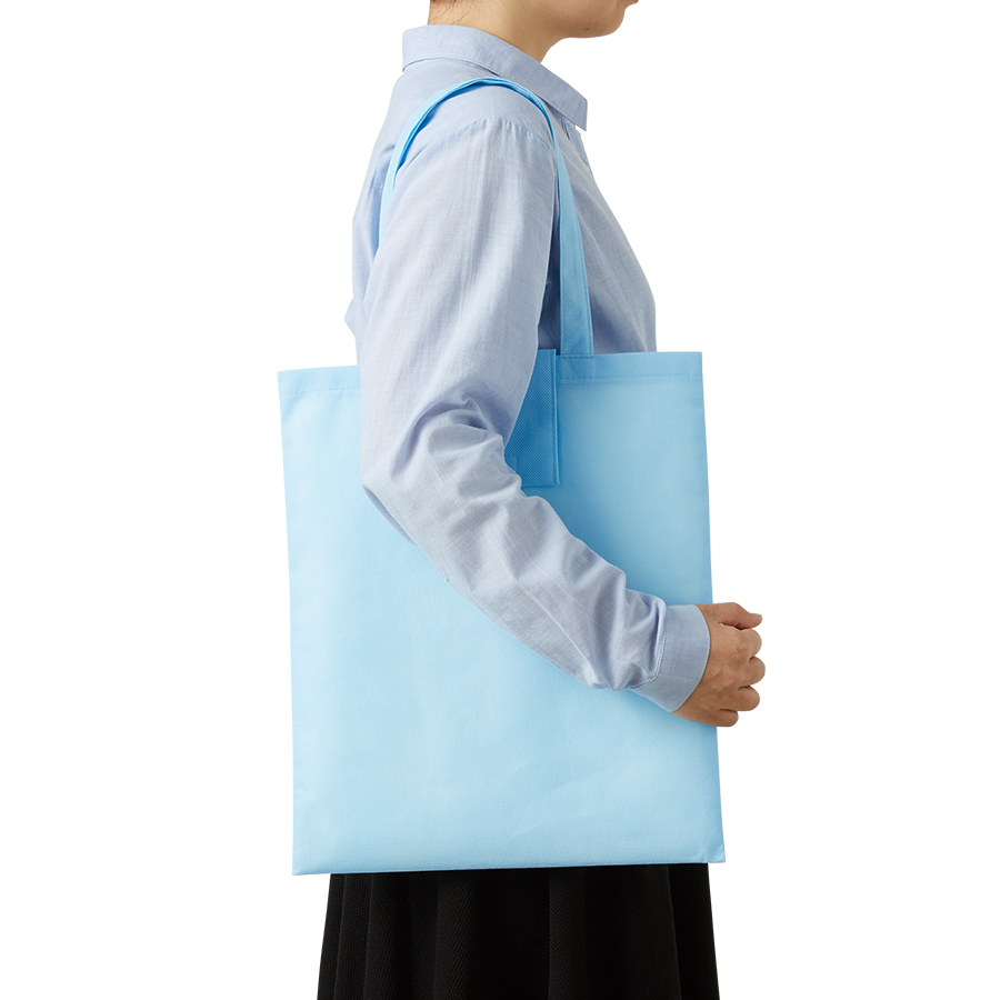 不織布折りたたみマチなしバッグ